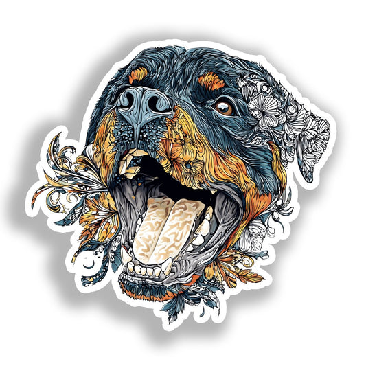 Rottweiler Dog Vinyl Decal Sticker for Car, Laptop, Tumbler and more # A018141-4" x 4"