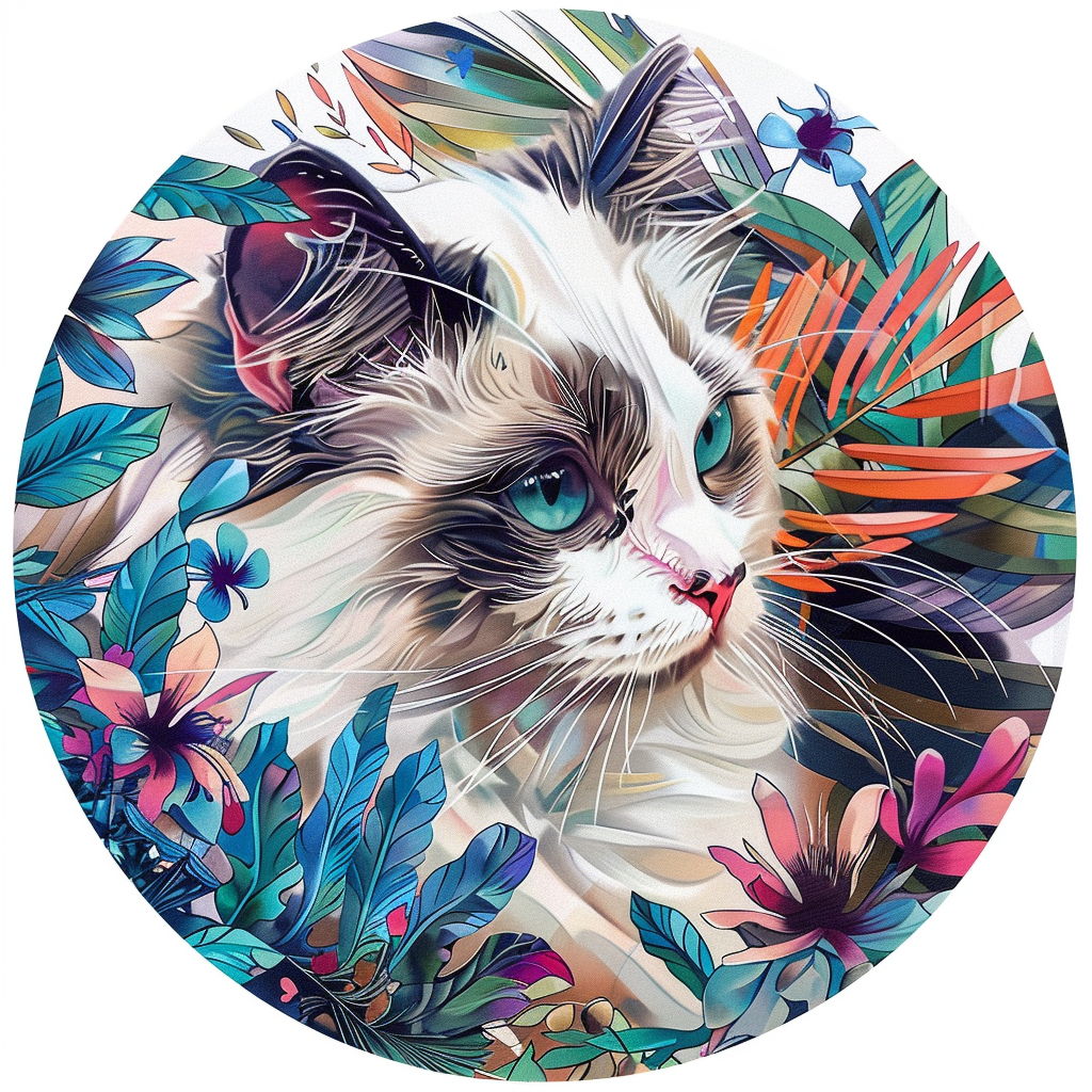 Ragdoll Cat Vinyl Decal Sticker for Car, Laptop, Tumbler and more # F07958