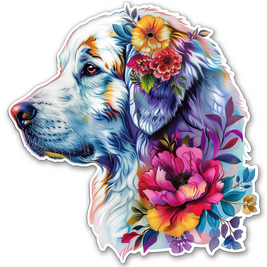 Great Pyrenees dog  Vinyl Decal Sticker for Car, Laptop, Tumbler and more # F023571