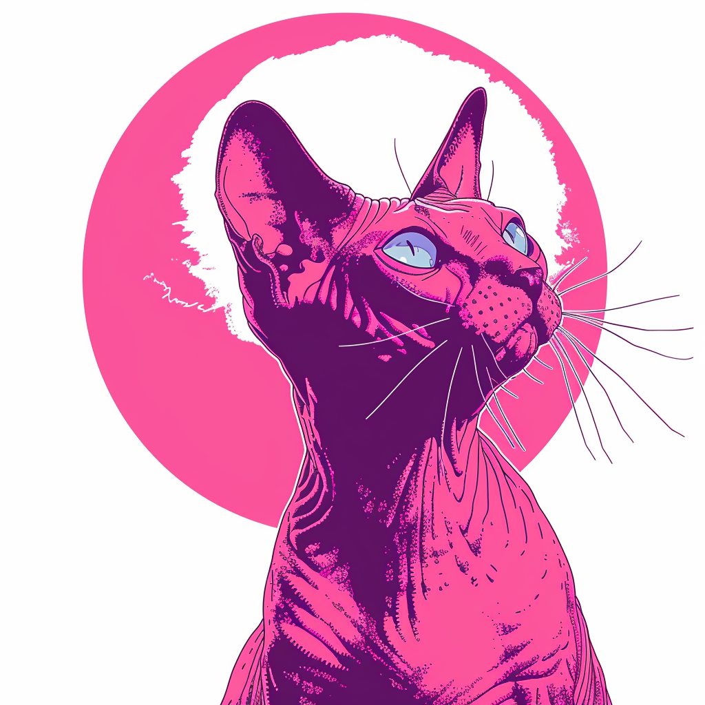 Sphynx Cat Vinyl Decal Sticker for Car, Laptop, Tumbler and more # F010139