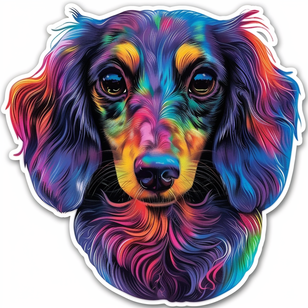 Dachshund Dog Heartcore Vinyl Decal Sticker for Car, Laptop, Tumbler and more # F012678