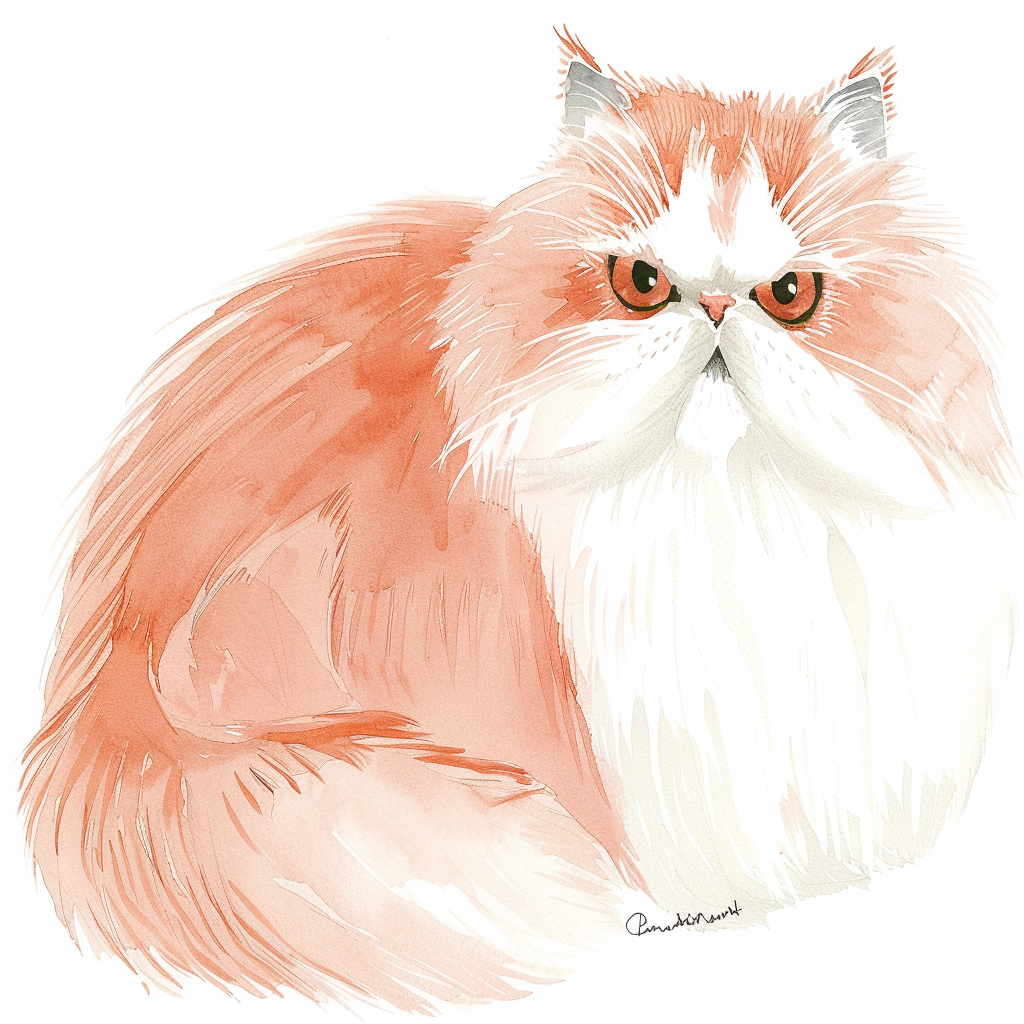 Persian Cat Expressive surreal Vinyl Decal Sticker for Car, Laptop, Tumbler and more # F016133