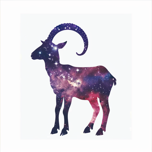 Goat majestic Expressive surreal Vinyl Decal Sticker for Car, Laptop, Tumbler and more # F020725-4" x 4"