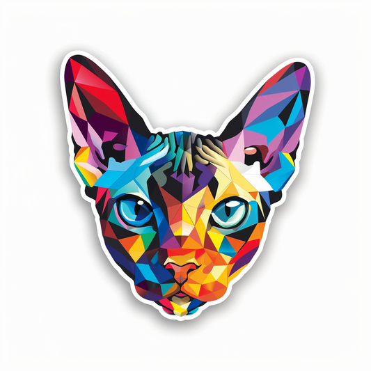 Sphynx Cat Vinyl Decal Sticker for Car, Laptop, Tumbler and more # F010084
