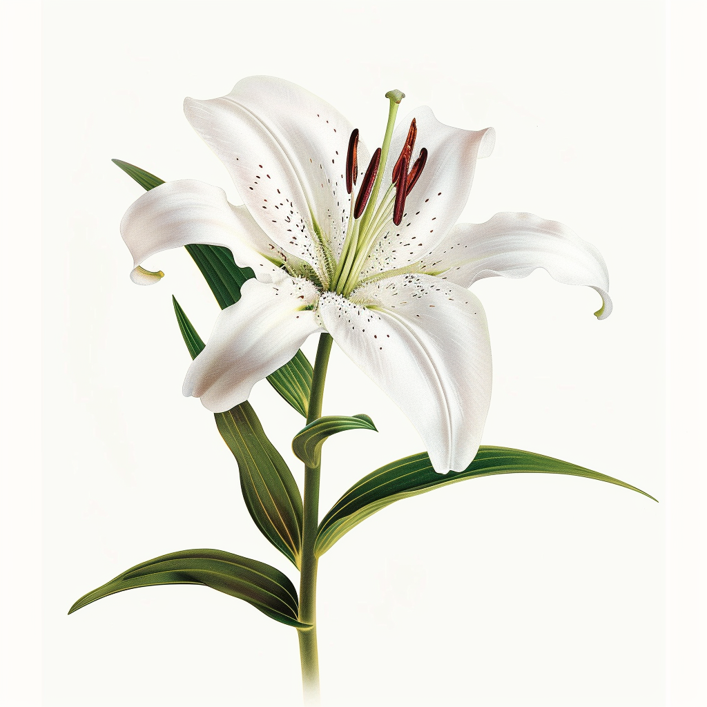 Lily flower majestic Expressive surreal Vinyl Decal Sticker for Car, Laptop, Tumbler and more # F023239
