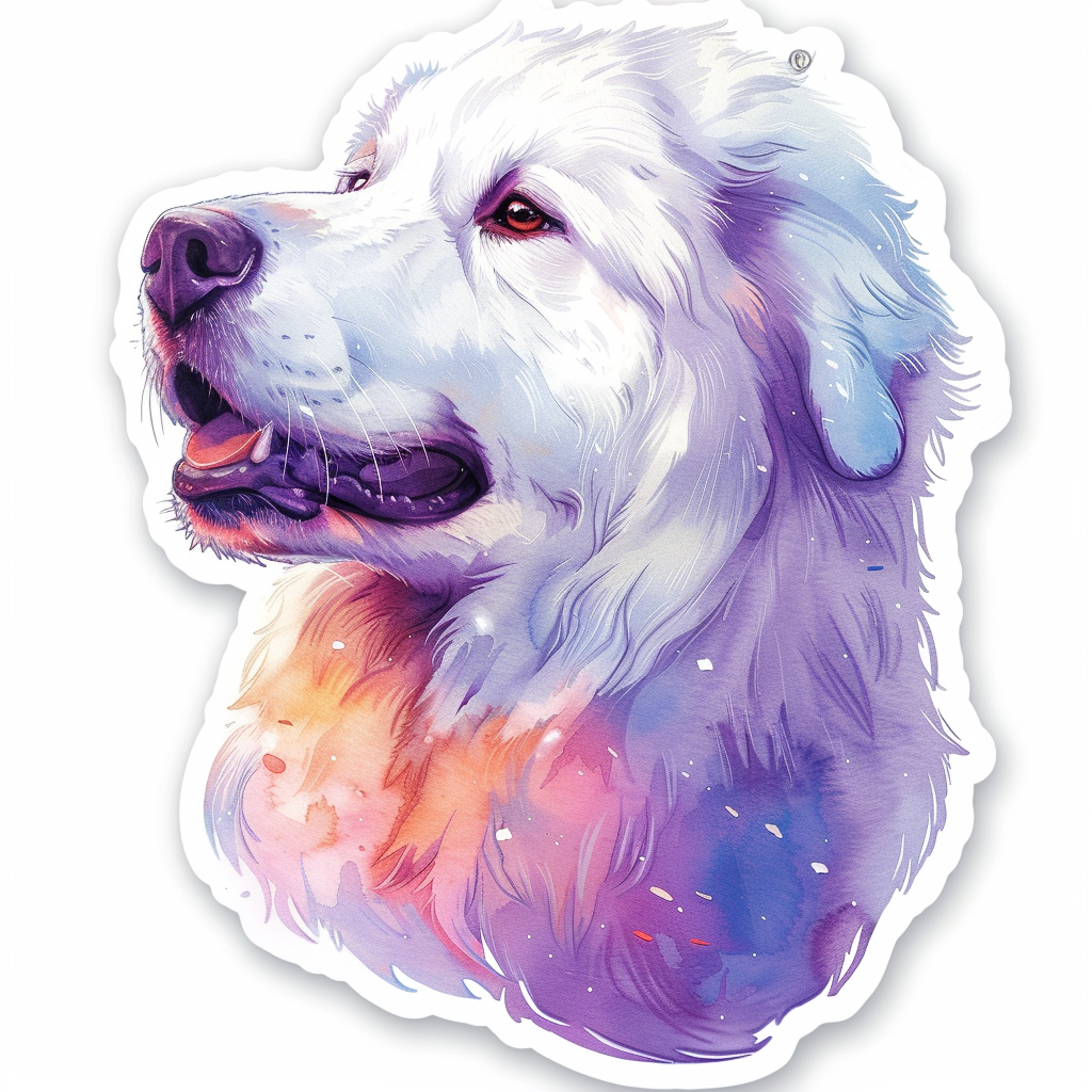 Sticker of Great Pyrenees dog  Vinyl Decal Sticker for Car, Laptop, Tumbler and more # F023595