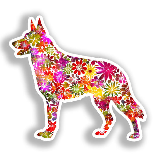 German Shepherd Dog Vinyl Decal Sticker for Car, Laptop, Tumbler and more # A019591-4" x 4"