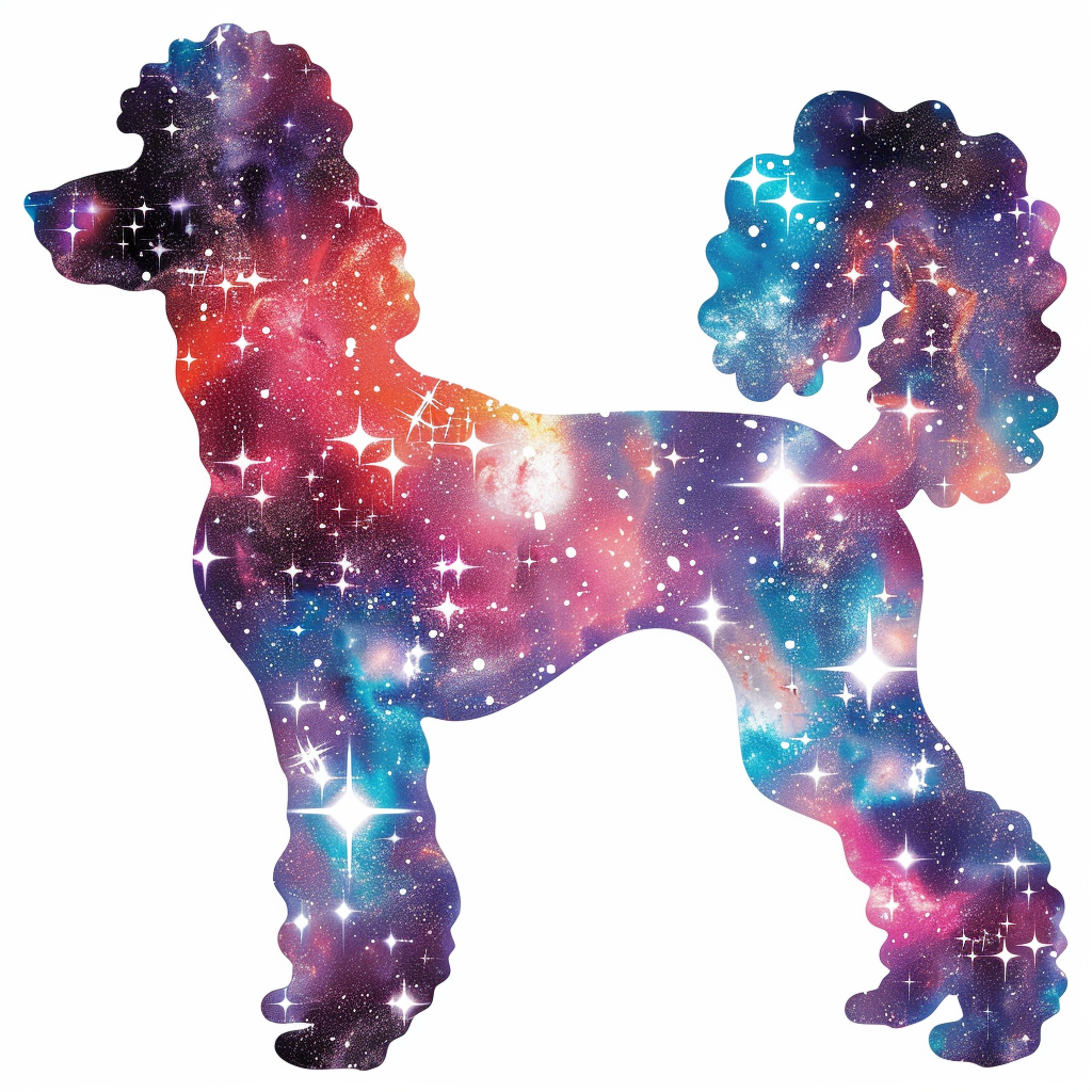Poodle Dog galaxy Vinyl Decal Sticker for Car, Laptop, Tumbler and more # F012377
