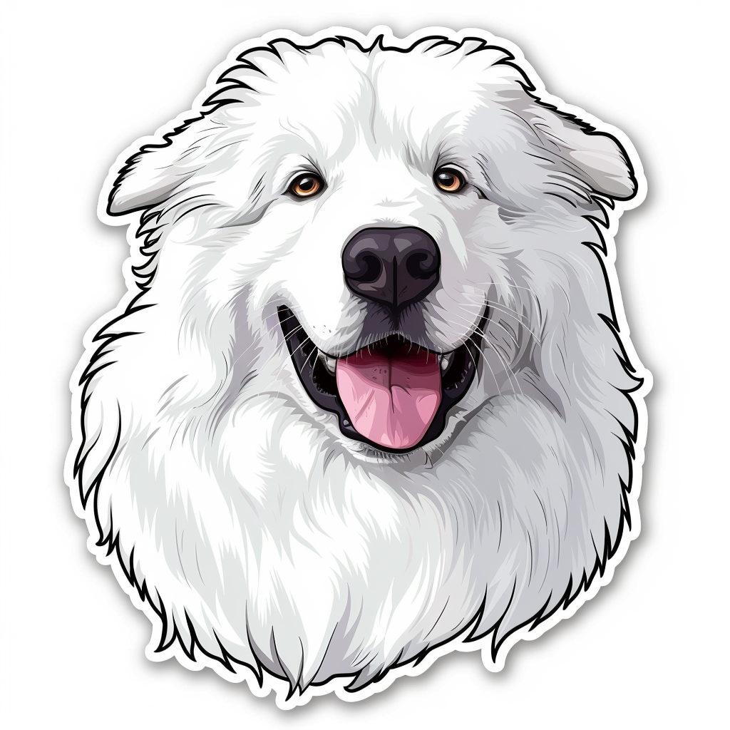Sticker of Great Pyrenees dog  Vinyl Decal Sticker for Car, Laptop, Tumbler and more # F023610