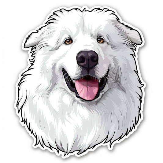 Sticker of Great Pyrenees dog  Vinyl Decal Sticker for Car, Laptop, Tumbler and more # F023610