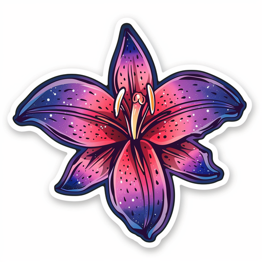 Lily flower majestic Expressive surreal Vinyl Decal Sticker for Car, Laptop, Tumbler and more # F023327