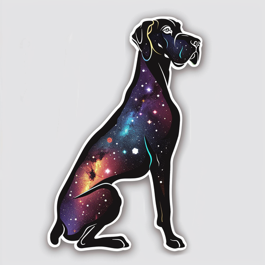 Great Dane Dog Expressive surreal Vinyl Decal Sticker for Car, Laptop, Tumbler and more # F022791