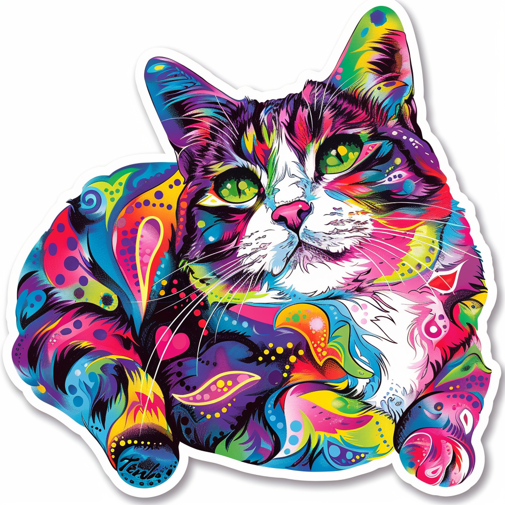 American Shorthair Cat majestic Expressive surreal Vinyl Decal Sticker for Car, Laptop, Tumbler and more # F018793