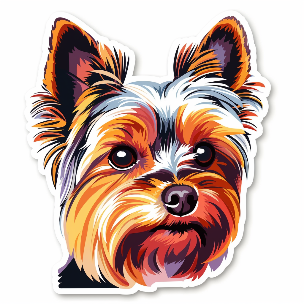 Yorkshire Terrier Dog Vinyl Decal Sticker for Car, Laptop, Tumbler and more # F07260