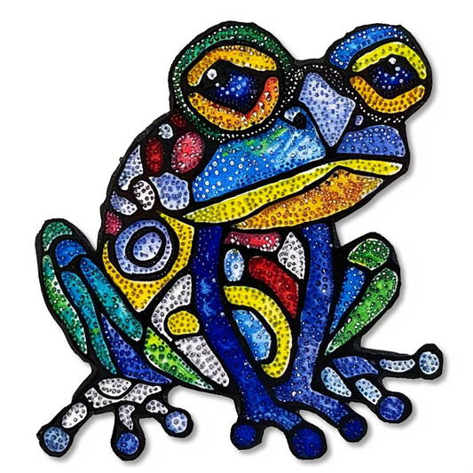 Sticker of a Frog cute and adorable Expressive surreal Vinyl Decal Sticker for Car, Laptop, Tumbler and more # F015865
