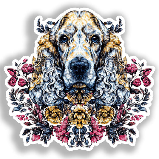 Cocker Spaniel Dog Vinyl Decal Sticker for Car, Laptop, Tumbler and more # A019779-4" x 4"