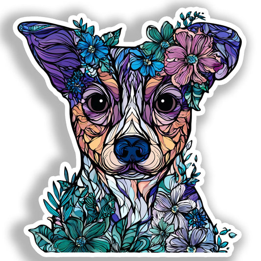 Medium Breed Dog Vinyl Decal Sticker for Car, Laptop, Tumbler and more # A019313-4" x 4"