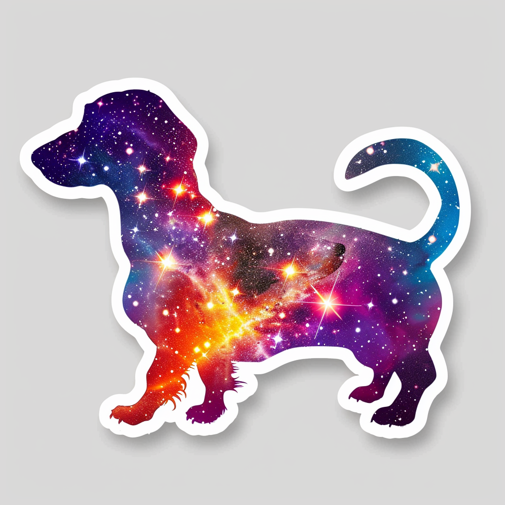 Dachshund Dog galaxy Vinyl Decal Sticker for Car, Laptop, Tumbler and more # F012967