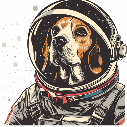 Beagle dog astronaut Vinyl Decal Sticker for Car, Laptop, Tumbler and more # F011876
