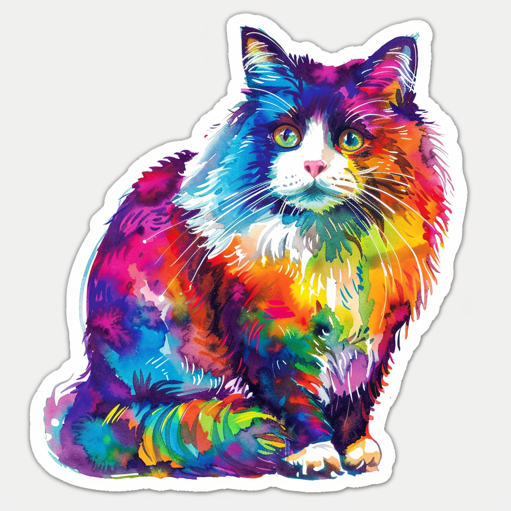 Ragdoll Cat Vinyl Decal Sticker for Car, Laptop, Tumbler and more # F010184