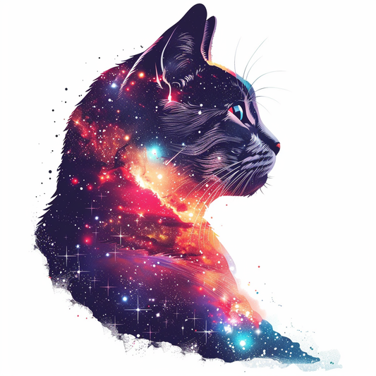 American Shorthair Cat majestic Expressive surreal Vinyl Decal Sticker for Car, Laptop, Tumbler and more # F018880