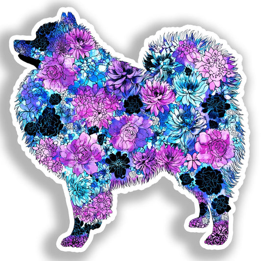 Pomeranian Dog Vinyl Decal Sticker for Car, Laptop, Tumbler and more # A017368-4" x 4"