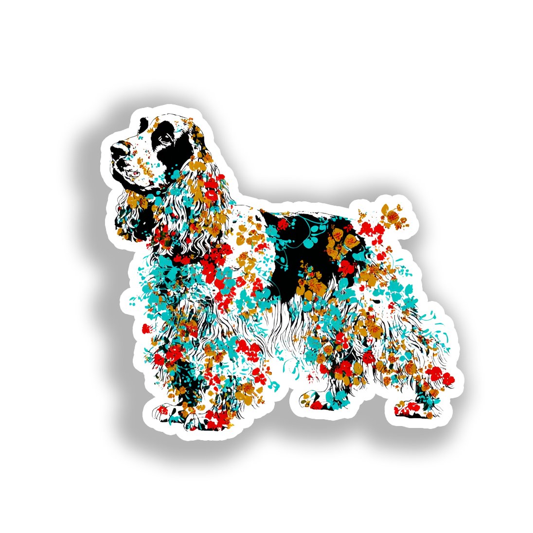 Cocker Spaniel Dog Vinyl Decal Sticker for Car, Laptop, Tumbler and more # A019801-4" x 4"