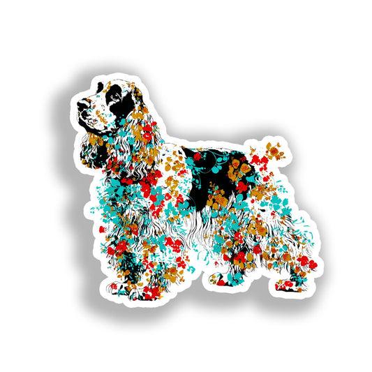 Cocker Spaniel Dog Vinyl Decal Sticker for Car, Laptop, Tumbler and more # A019801-4" x 4"
