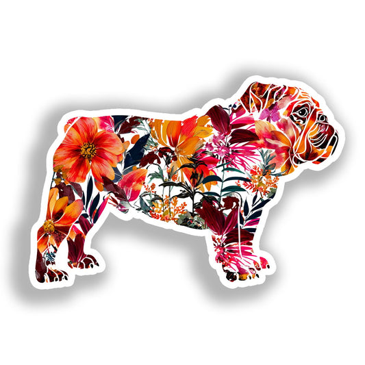 Bulldog English Dog Vinyl Decal Sticker for Car, Laptop, Tumbler and more # A018926-4" x 4"