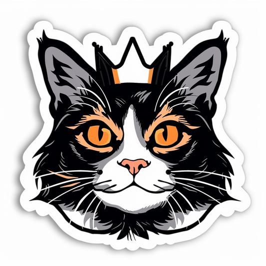 American Shorthair Cat majestic Expressive surreal Vinyl Decal Sticker for Car, Laptop, Tumbler and more # F019813-4" x 4"
