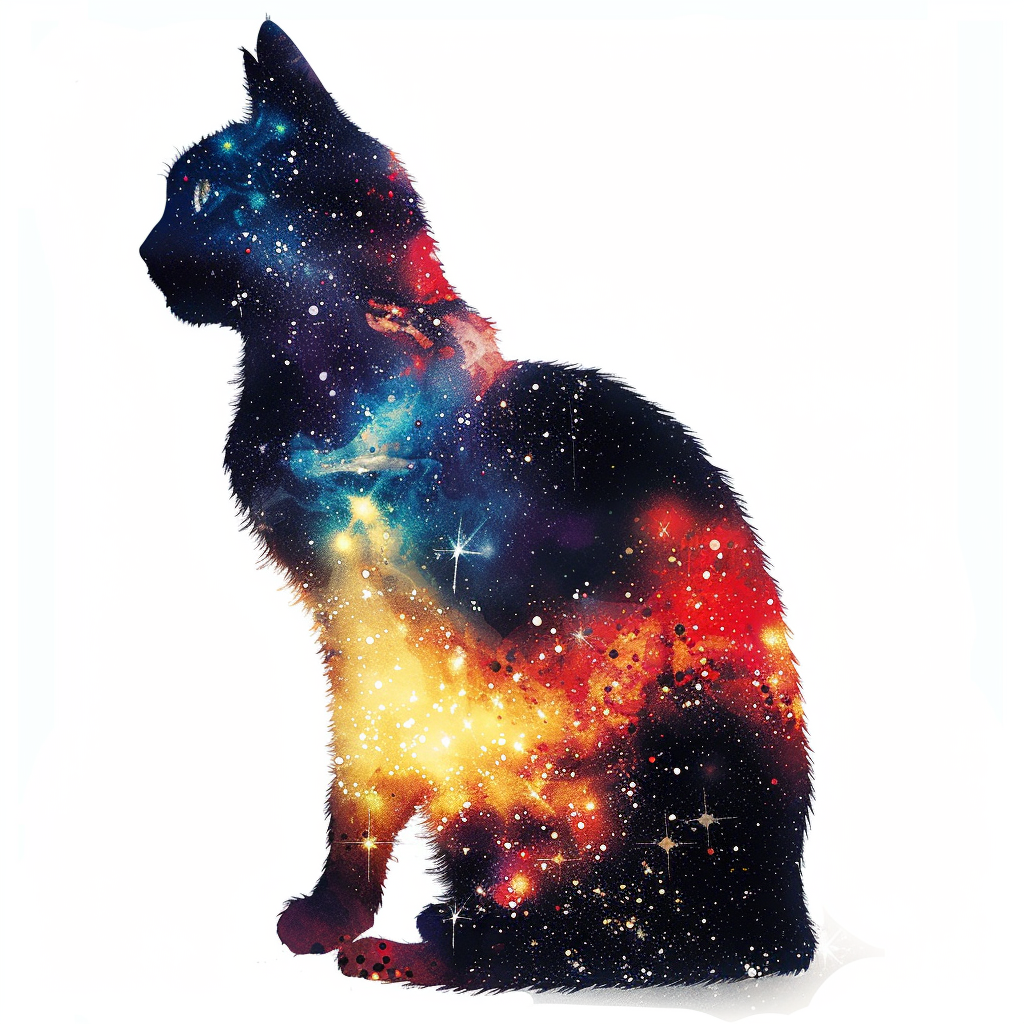 Sticker of a Persian Cat galaxy majestic Expressive surreal Vinyl Decal Sticker for Car, Laptop, Tumbler and more # F016342