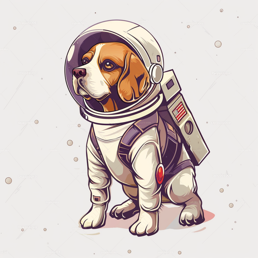 Beagle dog astronaut Vinyl Decal Sticker for Car, Laptop, Tumbler and more # F011976