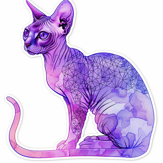 Sphynx Cat Vinyl Decal Sticker for Car, Laptop, Tumbler and more # F09965