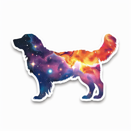 Golden Retriever Dog galaxy Vinyl Decal Sticker for Car, Laptop, Tumbler and more # F010468