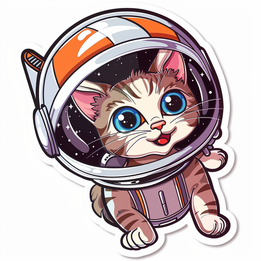 Cute and Adorable American Shorthair Expressive surreal Vinyl Decal Sticker for Car, Laptop, Tumbler and more # F018780