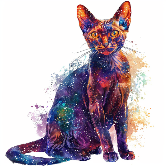 Abyssinian Cat astronaut majestic Expressive surreal Vinyl Decal Sticker for Car, Laptop, Tumbler and more # F021189-4" x 4"