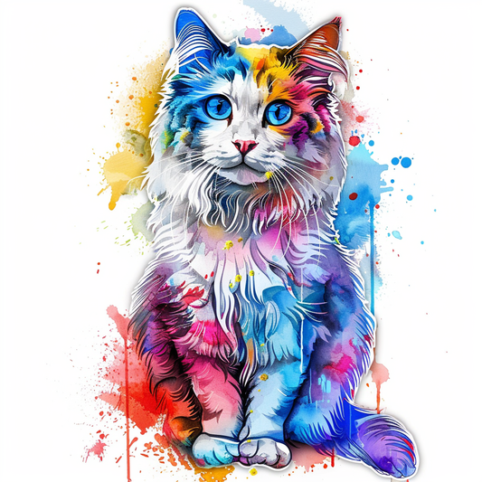 Ragdoll Cat Vinyl Decal Sticker for Car, Laptop, Tumbler and more # F010175