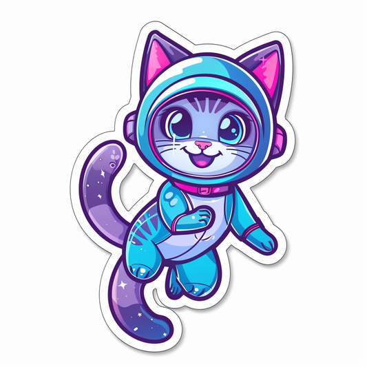 Adorable Turkish Angora Cat  Vinyl Decal Sticker for Car, Laptop, Tumbler and more # F021018-4" x 4"