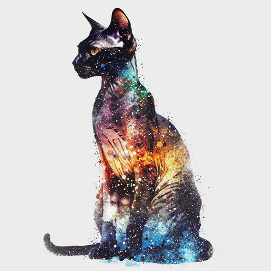 Abyssinian Cat astronaut majestic Expressive surreal Vinyl Decal Sticker for Car, Laptop, Tumbler and more # F021215-4" x 4"