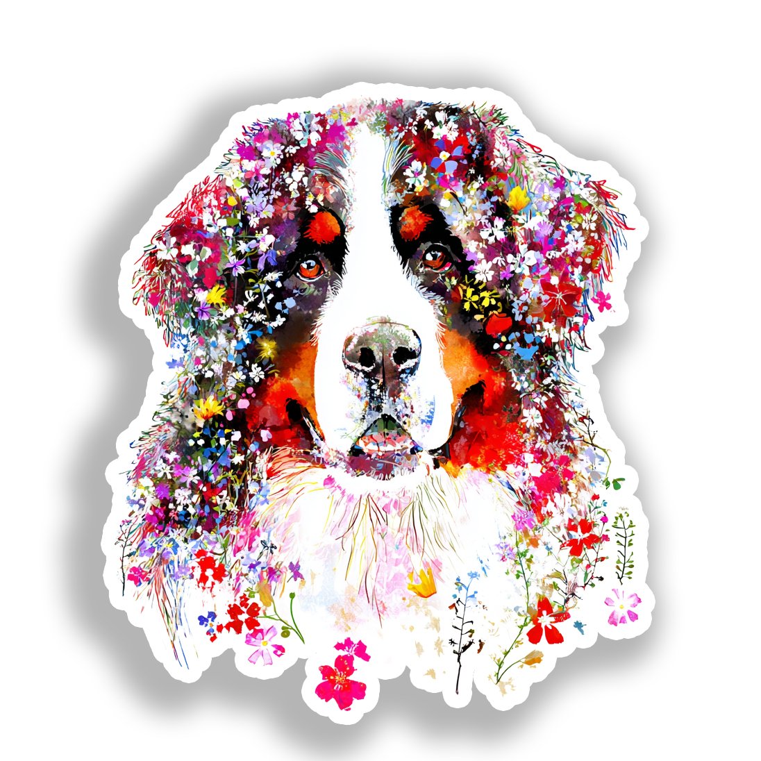 Bernese Mountain Dog Vinyl Decal Sticker for Car, Laptop, Tumbler and more # A018616-4" x 4"