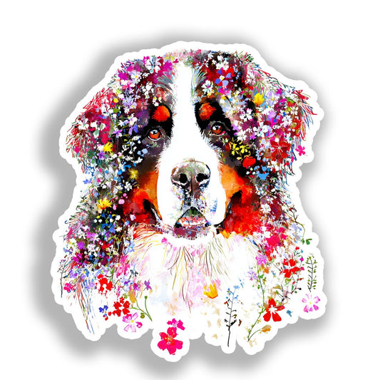 Bernese Mountain Dog Vinyl Decal Sticker for Car, Laptop, Tumbler and more # A018616-4" x 4"