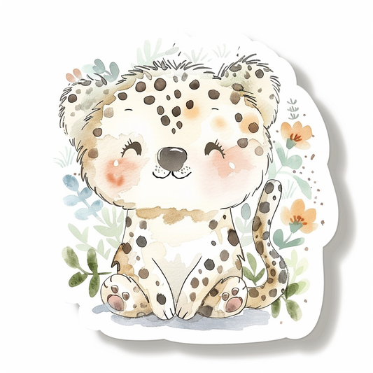 Leopard majestic Expressive surreal Vinyl Decal Sticker for Car, Laptop, Tumbler and more # F022614