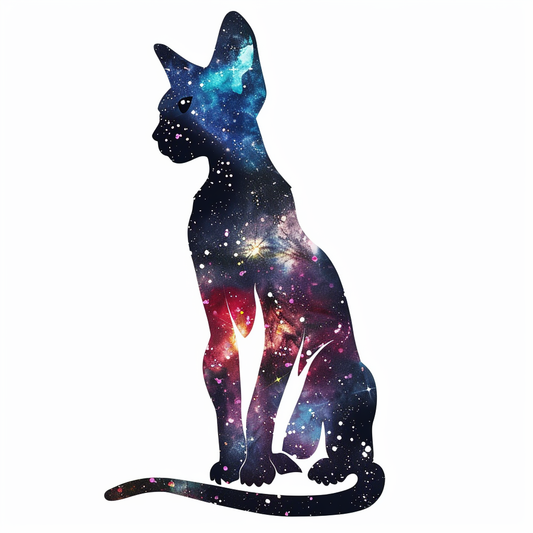 Adorable Cornish Rex Cat Expressive surreal Vinyl Decal Sticker for Car, Laptop, Tumbler and more # F021515-4" x 4"
