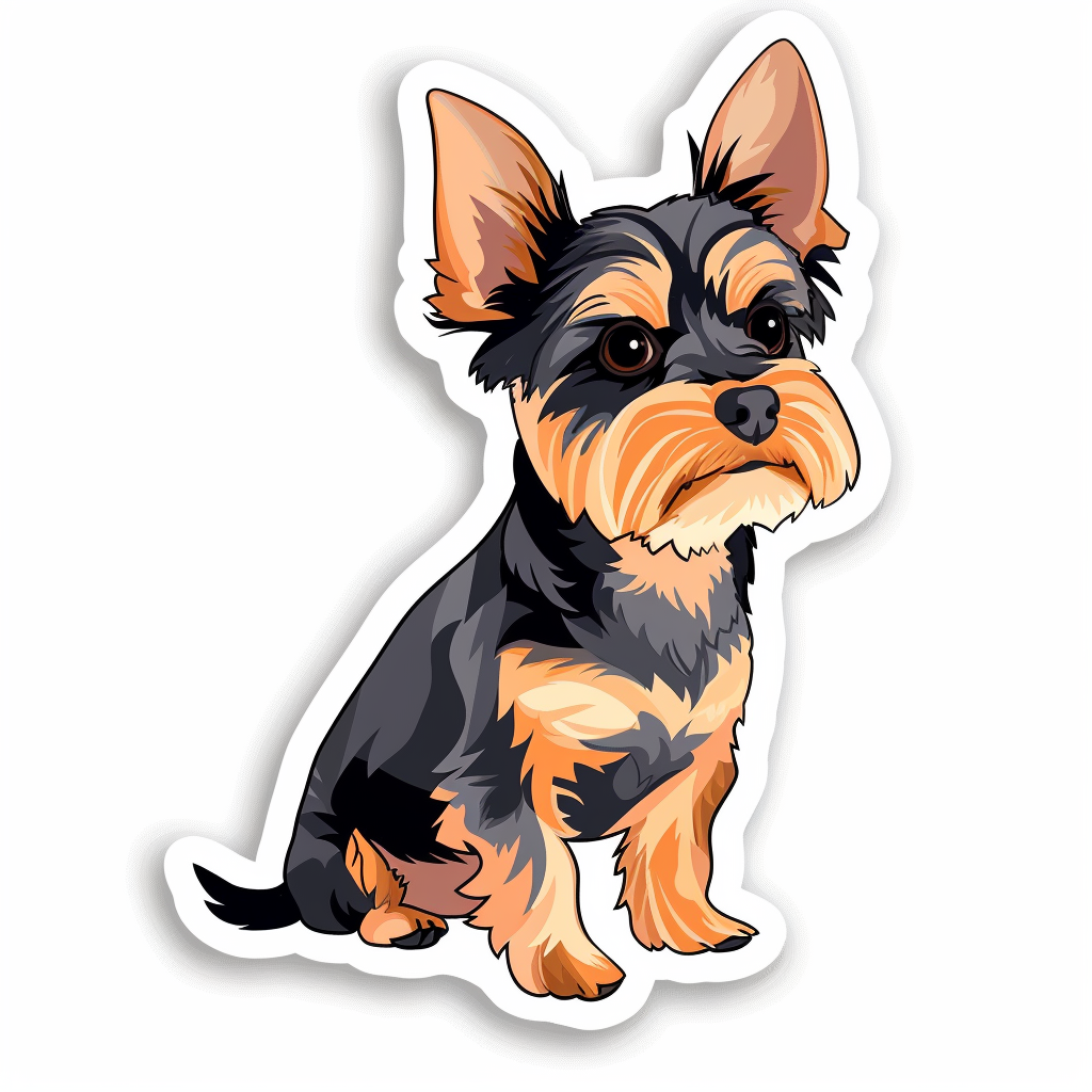 Yorkshire Terrier Dog Vinyl Decal Sticker for Car, Laptop, Tumbler and more # F07375