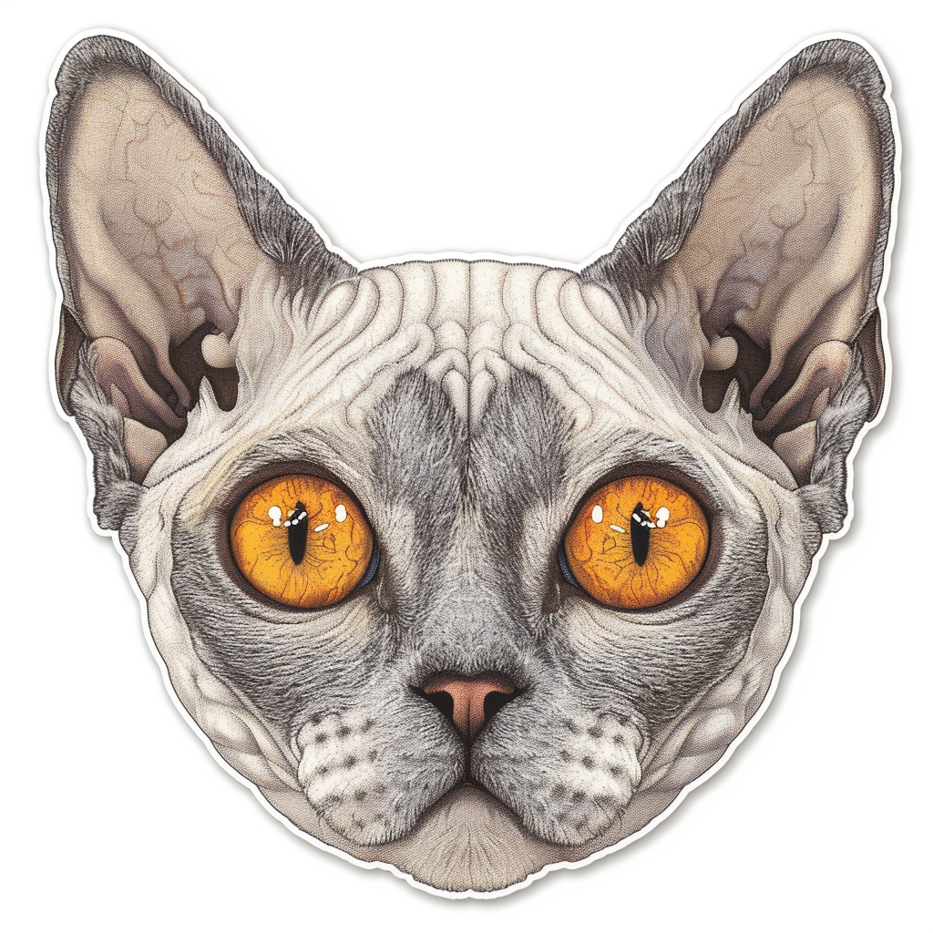 Devon Rex Cat Vinyl Decal Sticker for Car, Laptop, Tumbler and more # F09740
