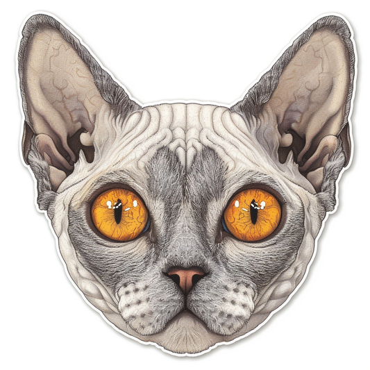 Devon Rex Cat Vinyl Decal Sticker for Car, Laptop, Tumbler and more # F09740
