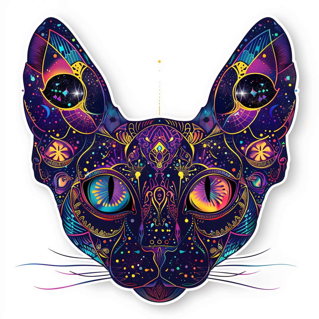 Sphynx Cat Vinyl Decal Sticker for Car, Laptop, Tumbler and more # F010052