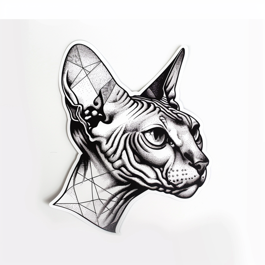 Sphynx Cat Vinyl Decal Sticker for Car, Laptop, Tumbler and more # F010076