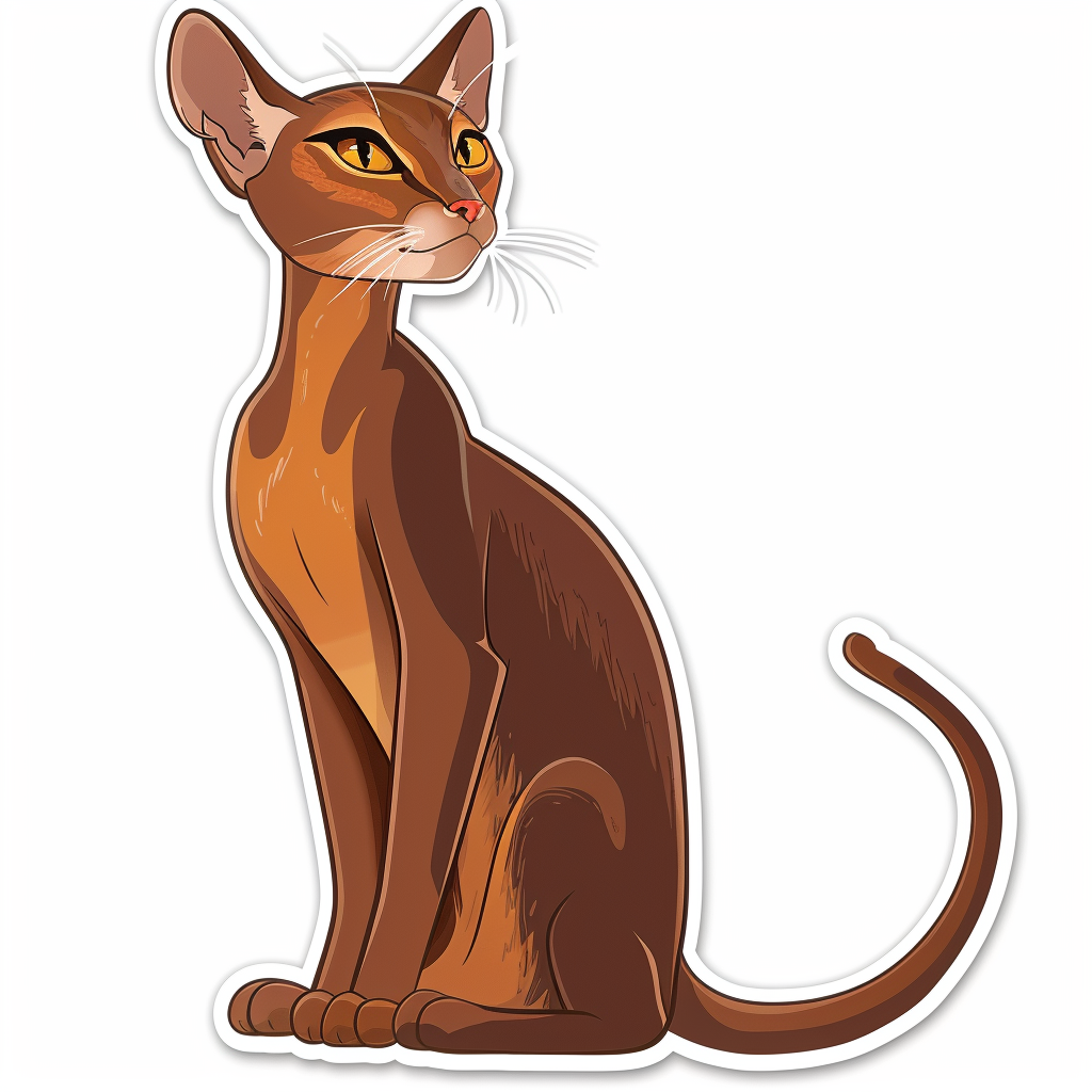 Abyssinian cat Vinyl Decal Sticker for Car, Laptop, Tumbler and more # F07898