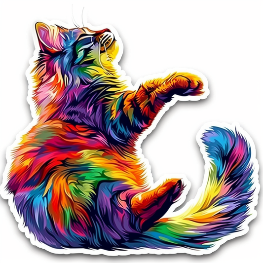 Adorable Turkish Angora Cat  Vinyl Decal Sticker for Car, Laptop, Tumbler and more # F020794-4" x 4"